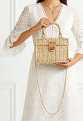 Natural Wicker Box Bag