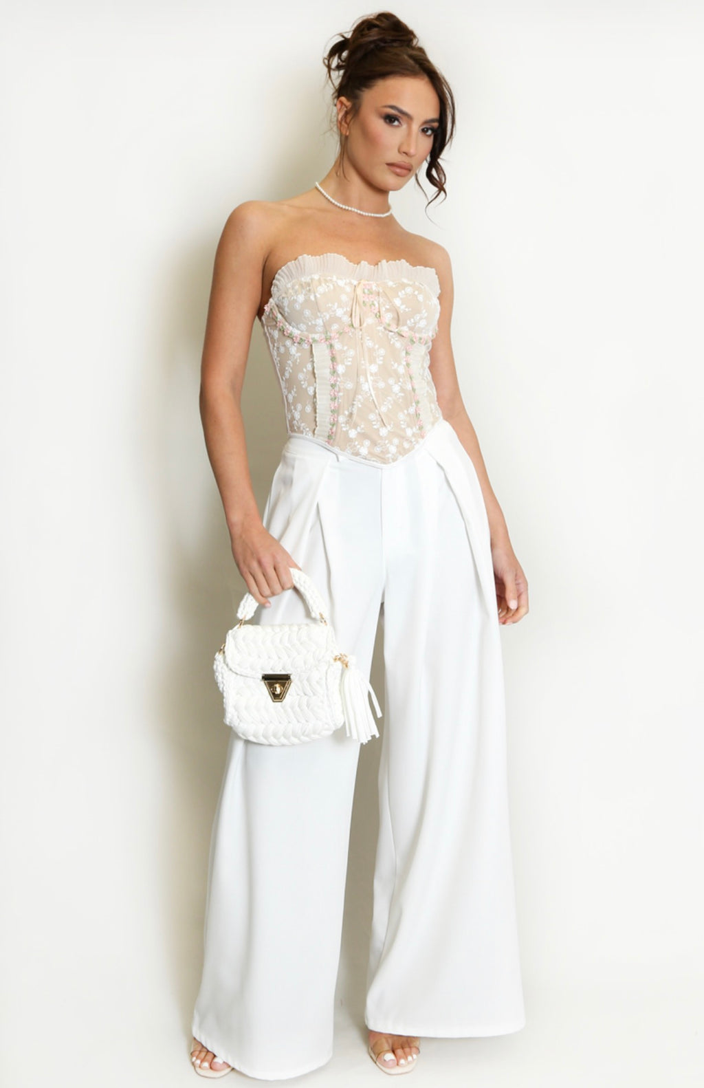 Nude Embroidered Corset